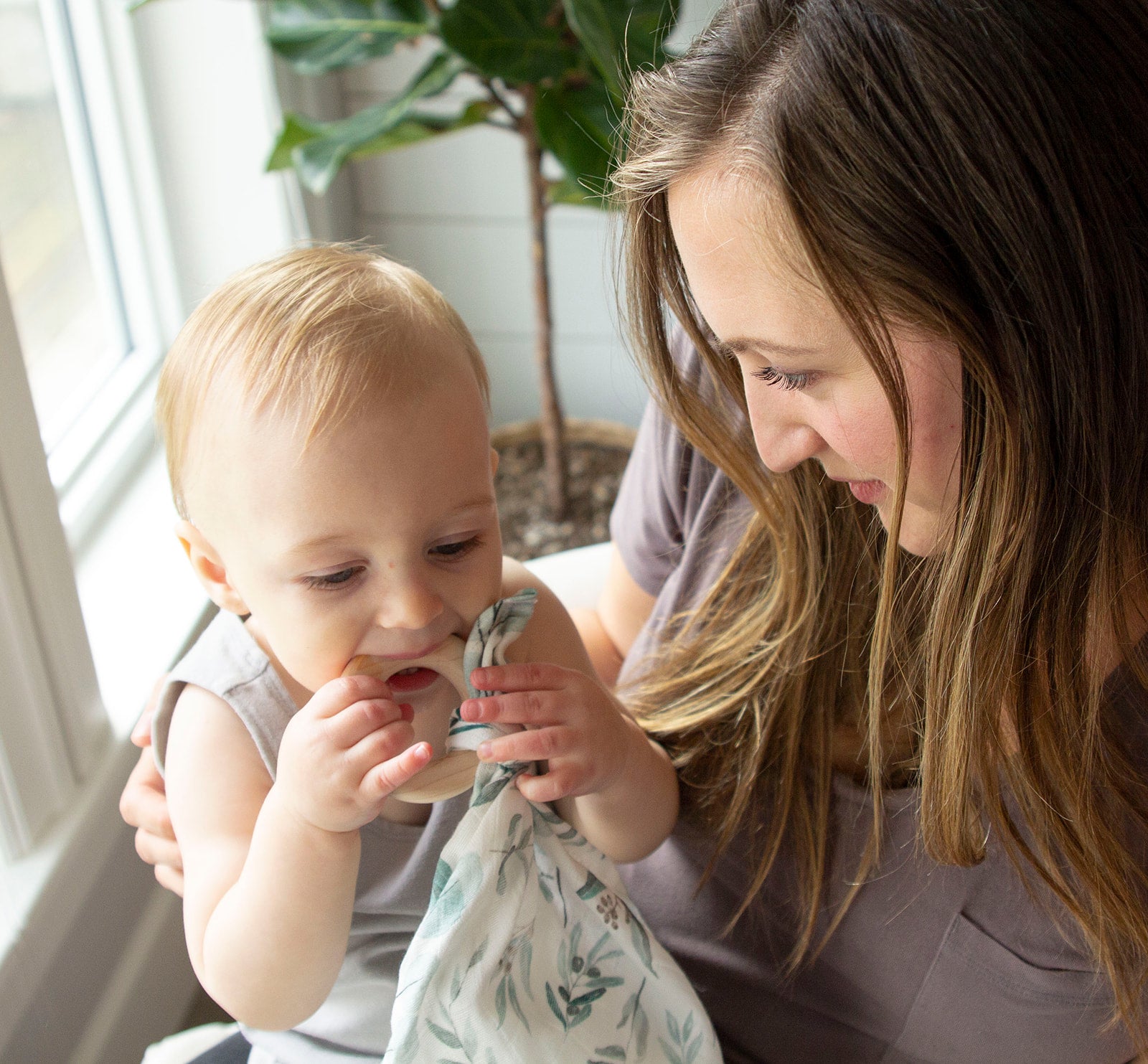 Australian Eucalyptus Lovey Teething Blanket