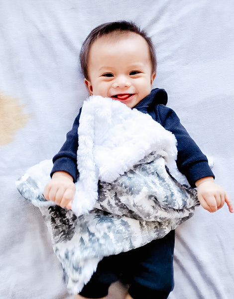 Evergreen Trees Minky Blanket