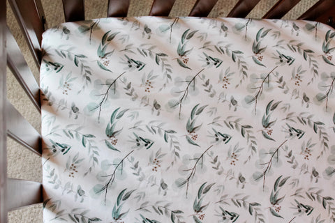 Australian Eucalyptus Fitted Crib Sheet