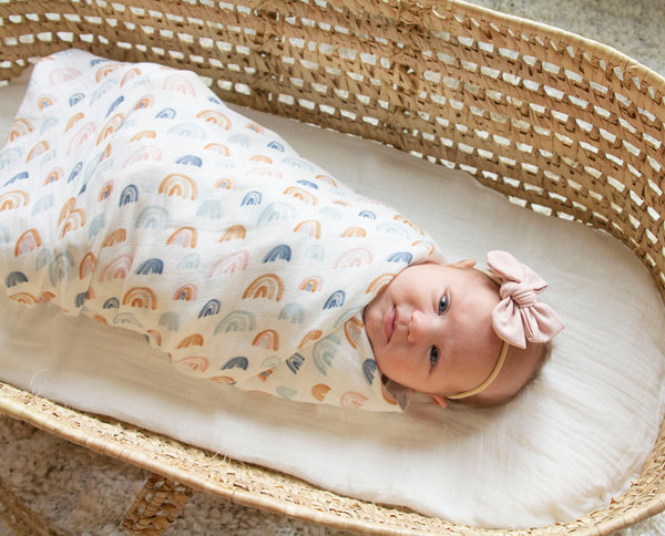 Leo Rainbows Swaddle Blanket