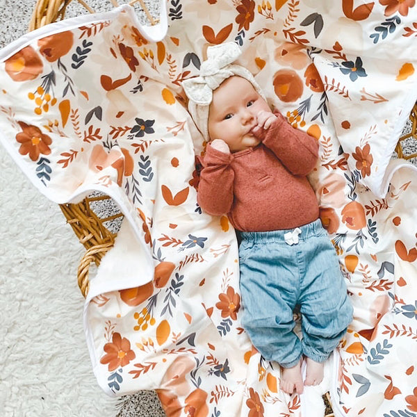 Custom Organic Cotton & Faux Minky Blanket