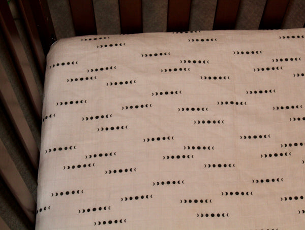 Moon Phases Fitted Crib Sheet