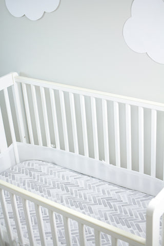 Herring Bone Fitted Crib Sheet